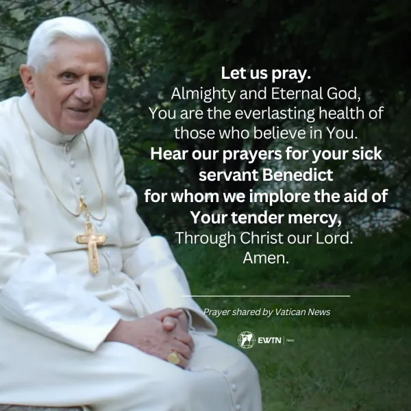 Prayer for Benedict XVI. Vatican Media