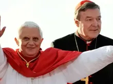 Pope Benedict XVI and Cardinal George Pell in Australia.