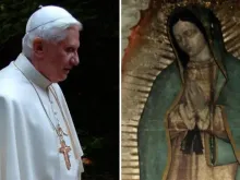 Pope Benedict XVI / image of Our Lady of Guadalupe