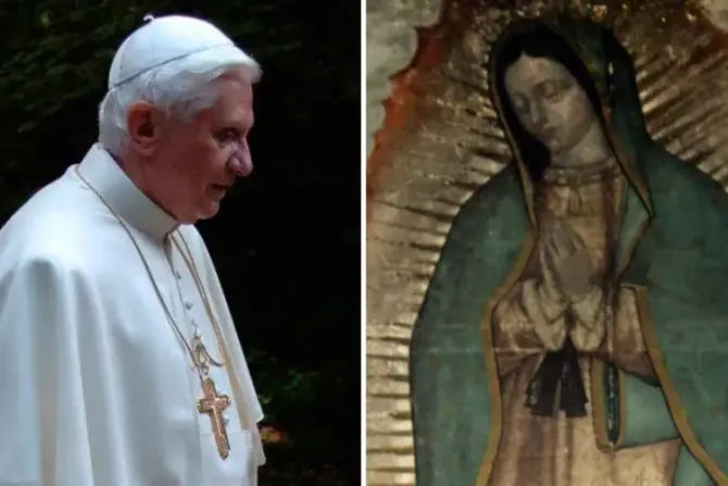 Benedict XVI / image of Our Lady of Guadalupe