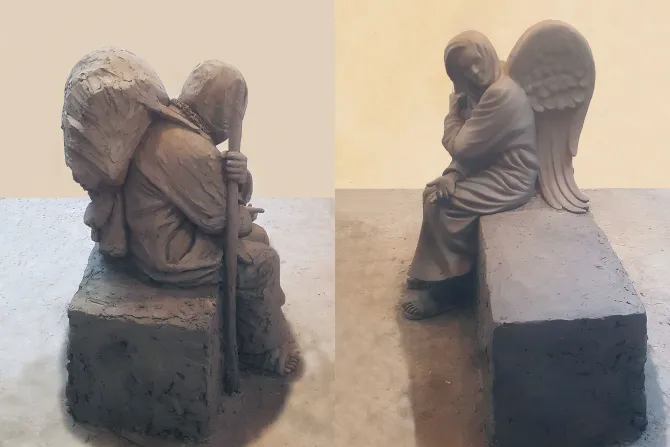 padre pio sculture angels