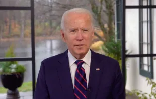 President-elect Joe Biden addresses a virtual 40th anniversary celebration of Jesuit Refugee Services on Nov. 12, 2020. Jesuit Refugee Services/Vimeo