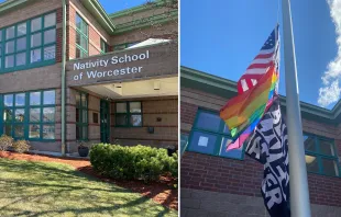 Nativity School of Worcester, a Jesuit middle school in the diocese of Worcester is risking its Catholic status by refusing to remove a gay pride flag and a Black Lives Matter flag from its flag pole, per the request of the local ordinary, Bishop Robert McManus. Joe Bukuras/CNA