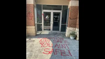 Blue Ridge Pregnancy Center in Lynchburg, Virginia had its windows smashed and was defaced with graffiti the night of June 24-25.