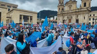 Pro-lifers march in Colombia on May 4, 2024, in the country's capital, Bogotá, and other cities and towns throughout the country.