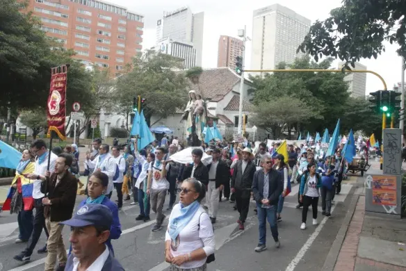 U glavnom gradu zemlje, pro-life Kolumbijci marširaju od Nacionalnog parka do Plaza Bolívar 4. svibnja 2024. Zasluge: Eduardo Berdejo / ACI Prensa