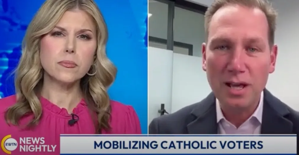CatholicVote president Brian Burch discusses the upcoming Iowa caucuses with “EWTN News Nightly” anchor Tracy Sabol on Jan. 9, 2024.?w=200&h=150