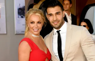 Britney Spears (L) and Sam Asghari arrive at the premiere of Sony Pictures' "Once Upon A Time ... In Hollywood" at the Chinese Theatre on July 22, 2019 in Hollywood, California. The couple wed in June 2022. Kevin Winter/Getty Images