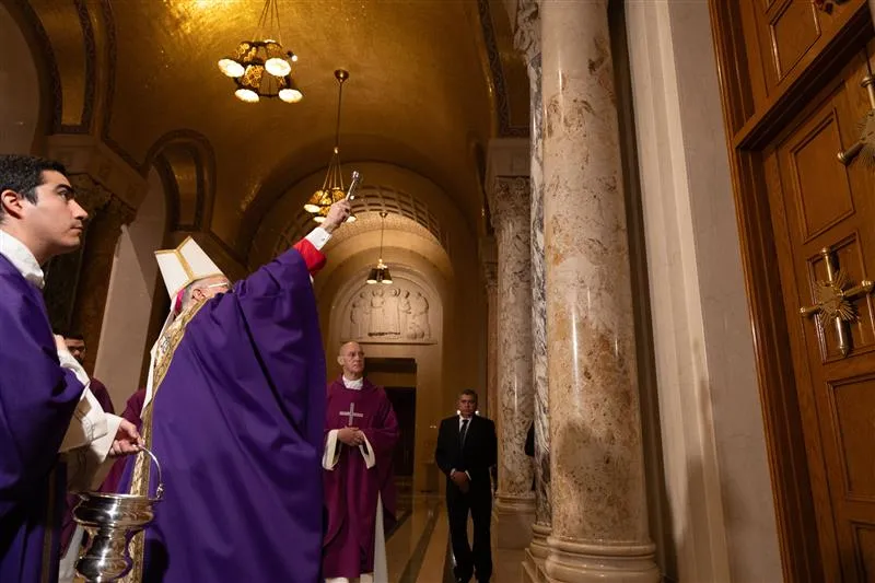 Archbishop Timothy Broglio blesses the doors to be used as a Holy Door for the 2025 Jubilee Year at the Basilica of the National Shrine of the Immaculate Conception in Washington, D.C., on Dec. 3, 2023.?w=200&h=150