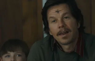 Stuart Long (Mark Wahlberg) in Columbia Pictures' Father Stu. Courtesy of Sony Pictures.