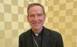 Bishop Michael Burbidge of Arlington, Virginia, at the United States Conference of Catholic Bishops’ fall plenary assembly in Baltimore, Nov. 16, 2022.