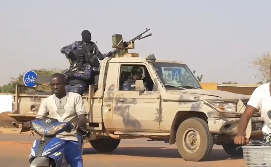 Burkinabé soldiers patrol in Ouagadougou after the January 2022 coup.?w=200&h=150