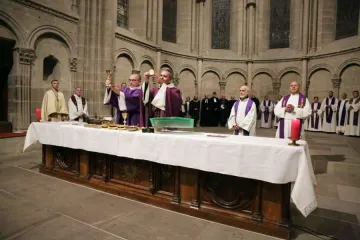 Mass is celebrated at the St. Pierre Cathedral in Switzerland on March 5, 2022
