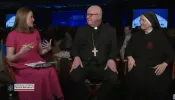 Springfield Bishop William Byrne and his sibling Sister Dede Byrne speak to EWTN News’ Catherine Hadro at the 2024 National Catholic Prayer Breakfast in Washington D.C., Feb. 8, 2024.