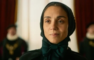 Cristiana Dell’Anna portrays Mother Cabrini in “Cabrini,” a gripping account of the genesis and early years of the saint’s mission in NewYork City. Credit: Angel Studios