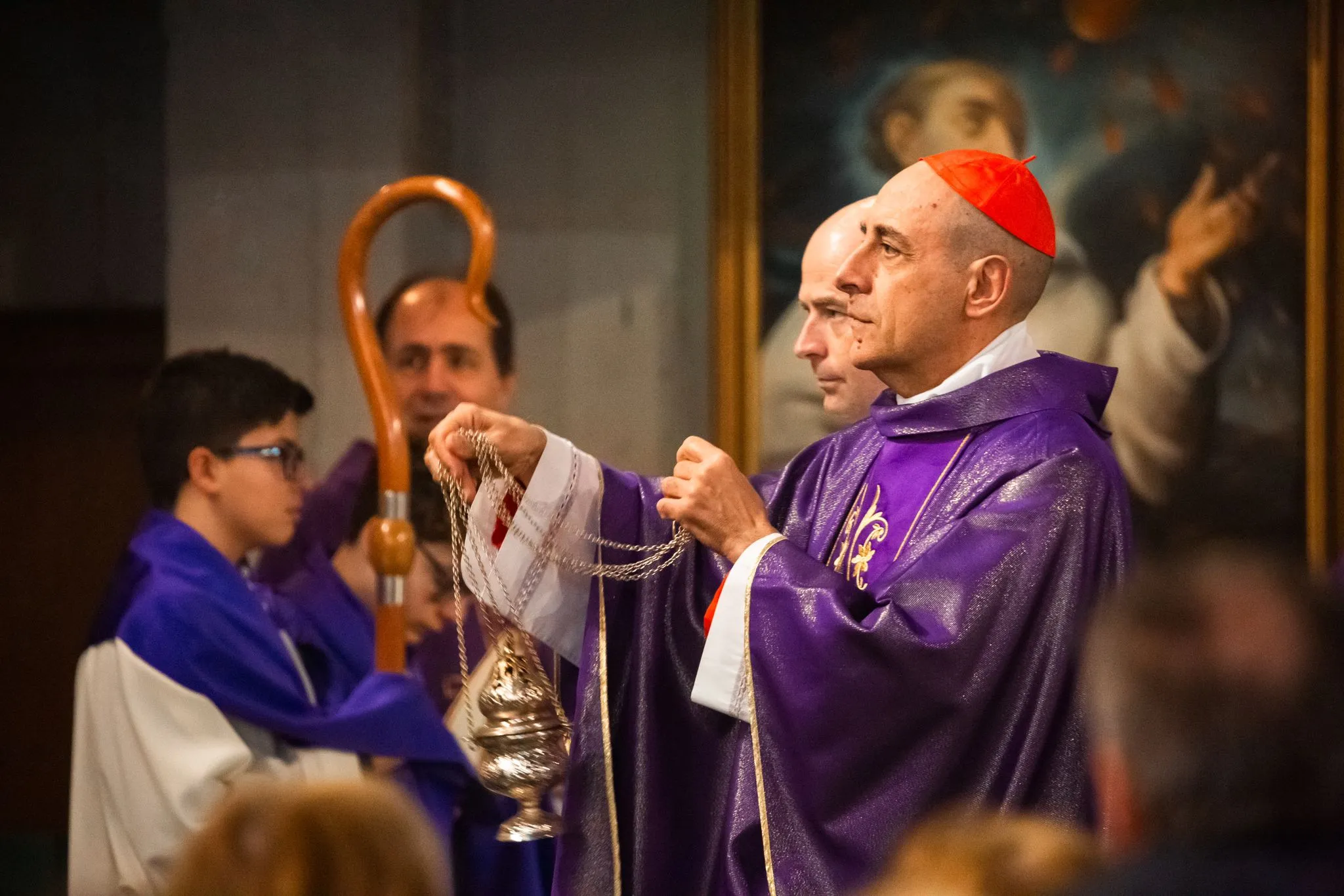 Cardinal Víctor Manuel Fernández celebrates his Mass of titular possession at the Church of Sts. Urban and Lawrence at Prima Porta on the northern outskirts of Rome on Dec. 3, 2023.?w=200&h=150