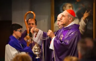 Cardinal Víctor Manuel Fernández celebrates his Mass of titular possession at the Church of Sts. Urban and Lawrence at Prima Porta on the northern outskirts of Rome on Dec. 3, 2023. Credit: Elizabeth Alva/EWTN