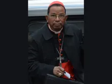 Indian Cardinal Telesphore Toppo arrives for a meeting of pre-conclave on March 9, 2013, at the Vatican.