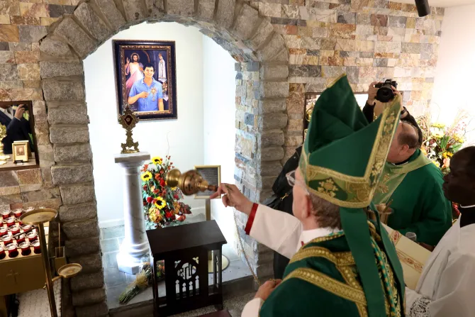 Bishop David O’Connell Blessed Carlo Acutis shrine