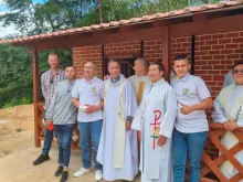 Staff at a new facility in the Archdiocese of Bogotá, Colombia, that helps people recover from drug addiction.