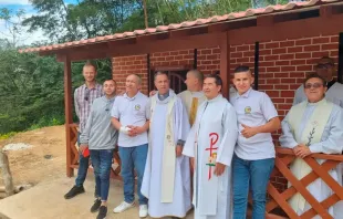 Staff at a new facility in the Archdiocese of Bogotá, Colombia, that helps people recover from drug addiction. Credit: Courtesy photo