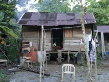 A low-income home in Buenaventura, Colombia.