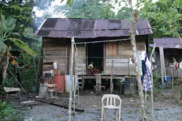A low-income home in Buenaventura, Colombia