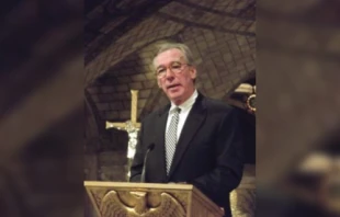 Dr. John Garvey, president of The Catholic University of America, discusses religious freedom at the Basilica of the National Shrine of the Immaculate Conception in Washington, D.C. on Jan. 16, 2013 CNA