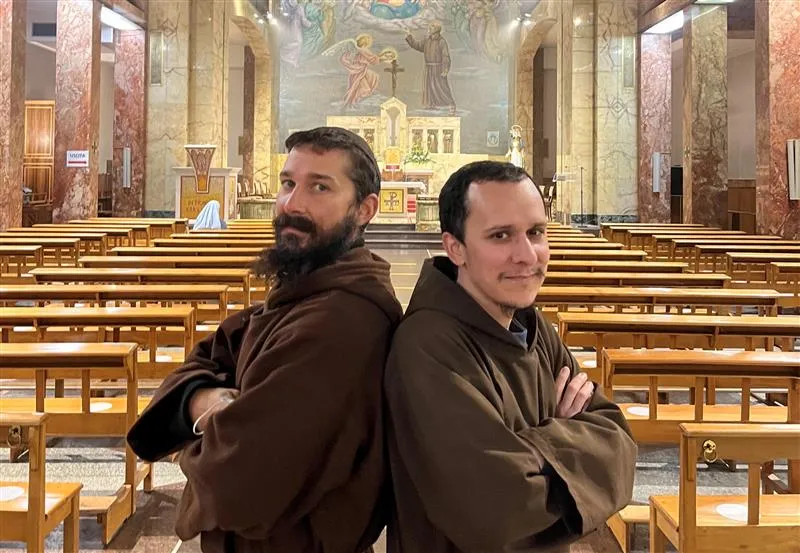 Shia LaBeouf and Brother Alexander Rodriguez, a real Franciscan friar who makes an appearance in the film, are close friends in real life.?w=200&h=150