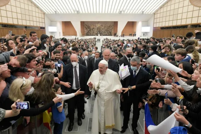 Pope Francis’ general audience in the Paul VI Hall at the Vatican, April 13, 2022.