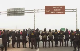 For the last two weeks of April 2023, hundreds of migrants — mostly Venezuelans but also Colombians and Haitians — have been trying to leave Chile and enter Peru because Chile has toughened its immigration policies. Credit: EWTN News / YouTube screen shot