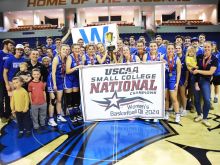 The Christendom College Women's Basketball team wins the 2024 USCAA DII National Championship.