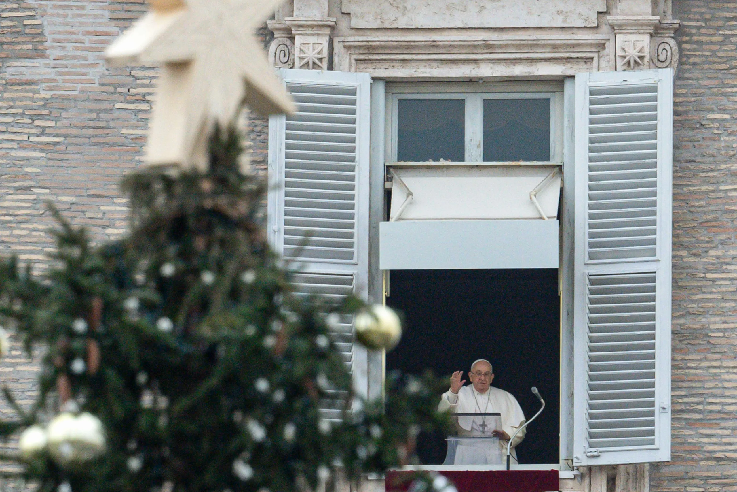 Pope Francis gives his Angelus address on Dec. 24, 2023.?w=200&h=150