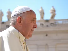 Pope Francis greets pilgrims in St. Peter’s Square on June 4, 2014.
