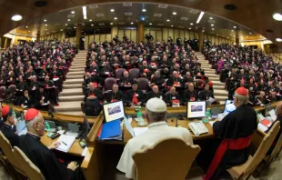 The opening of the Synod for the Family at the Vatican on Oct. 5, 2015. Vatican Media.