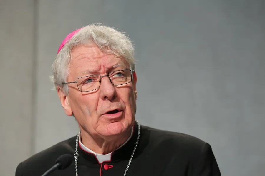 Bishop Lucas Van Looy, S.D.B., pictured at a Vatican press conference on the family synod, Oct. 23, 2015.?w=200&h=150