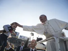 Pope Francis visits Artemio Franchi Municipal Stadium in Florence, Italy, on Nov. 10, 2015.