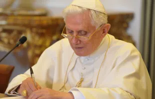 Credit: © L’Osservatore Romano Pope Benedict XVI in Vatican City on August 28, 2010.