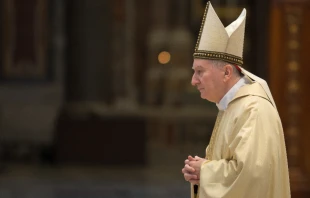 Cardinal Pietro Parolin celebrates Mass in St. Peter’s Basilica on April 27, 2017. Daniel Ibáñez/CNA.