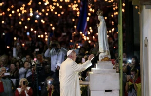 Pope Francis at the Shrine of Our Lady of Fatima in Portugal on May 12, 2017. LUSA Press Agency.
