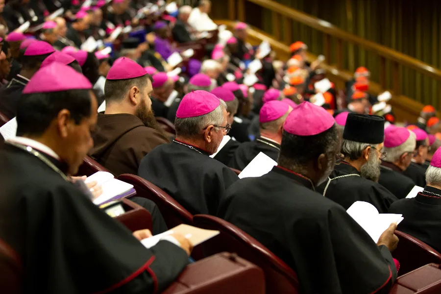 The opening day of the 15th Ordinary General Assembly of the Synod of Bishops in the Vatican Synod Hall on Oct. 3, 2018.?w=200&h=150