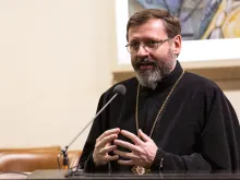 Major Archbishop Sviatoslav Shevchuk, pictured at Vatican Radio, July 8, 2019.