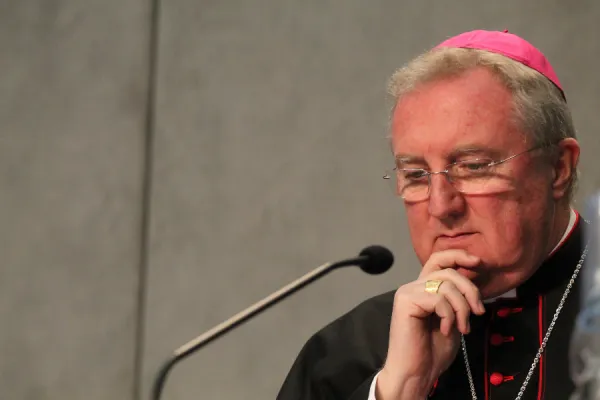 Archbishop Arthur Roche at a Vatican press conference on Feb. 10, 2015. Bohumil Petrik/CNA.