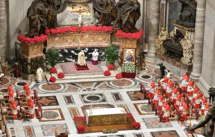 A consistory for the creation of new cardinals in St. Peter’s Basilica Nov. 28, 2020. Vatican Media.