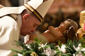 Pope Francis celebrates Christmas Mass in St. Peter's Basilica Dec. 24, 2020