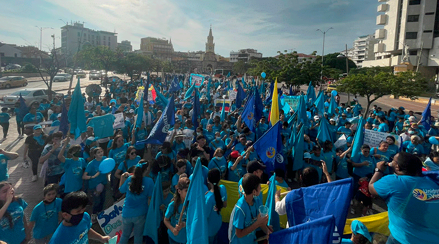 March for Life 2022 in Baranquilla, Colombia. Unidos por la Vida