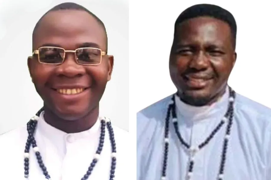 Father Paul Sanogo (left) and Seminarian Melchior Maharini (right) were kidnapped from their community of Missionaries of Africa in Nigeria’s Diocese of Minna. Credit: Vatican Media