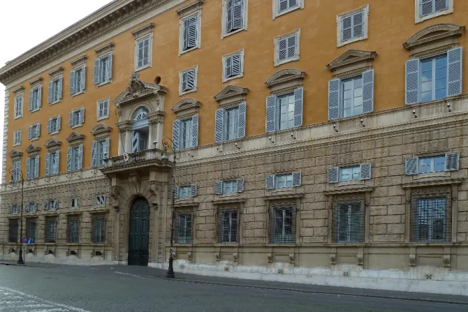 The Palazzo del Sant’Uffizio, the seat of the Vatican Congregation for the Doctrine of the Faith.