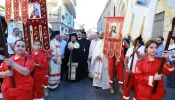 The procession in Zahle, Lebanon, for the feast of Corpus Christi, May 30, 2024.