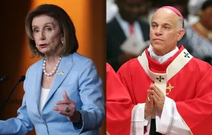 U.S. Speaker of the House Nancy Pelosi (D-CA) at the U.S. Capitol on May 19, 2022, in Washington, D.C. (l), and Archbishop of San Francisco Salvatore Joseph Cordileone at St. Peter's Basilica on June 29, 2013, in Vatican City, Vatican (r). Kevin Dietsch, Franco Origlia/Getty Images